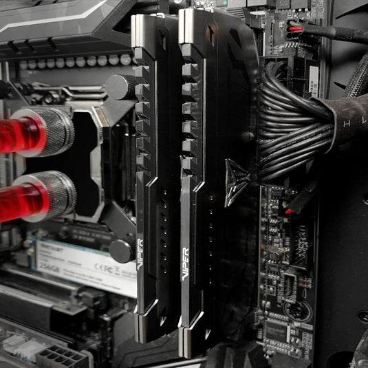 Patriot 16 gb ddr4-3200 kit werkgeheugen (grijs, pvs416g320c6k, viper steel, xmp)