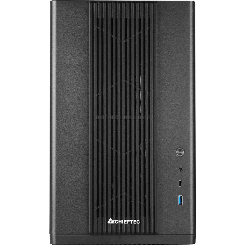Afbeelding laden in galerijviewer, Chieftec bx-mesh mini tower behuizing (zwart | 1x usb-a | 1x usb-c | tempered glass)
