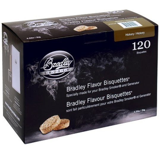 Bradley hickory wood briketten rookhout (120 stuks)