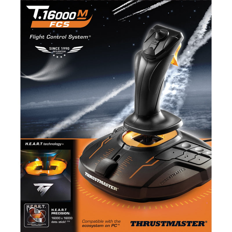 Afbeelding laden in galerijviewer, Thrustmaster t.16000m fcs joystick (zwart oranje, pc)

