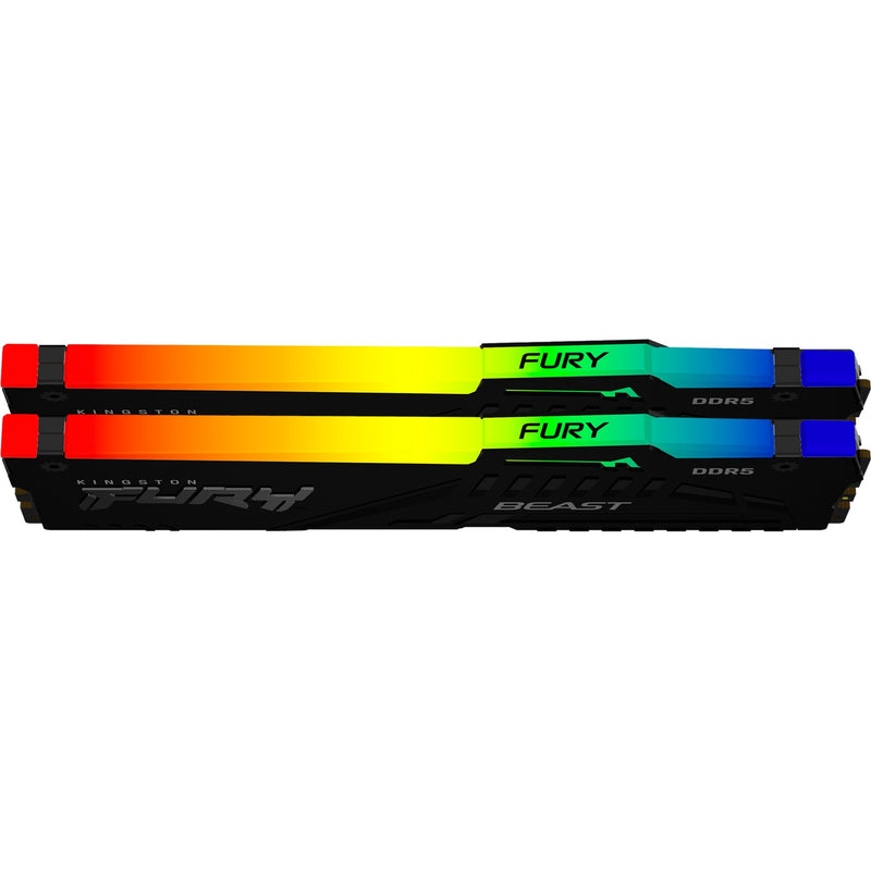 Afbeelding laden in galerijviewer, Kingston fury beast rgb 16 gb ddr5-5600 (2x 8 gb) werkgeheugen (zwart, kf556c40bbak2-16, xmp 3.0)
