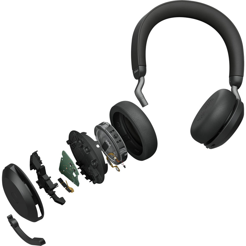 Afbeelding laden in galerijviewer, Jabra evolve2 75 on-ear headset (zwart, link380c, microsoft teams)
