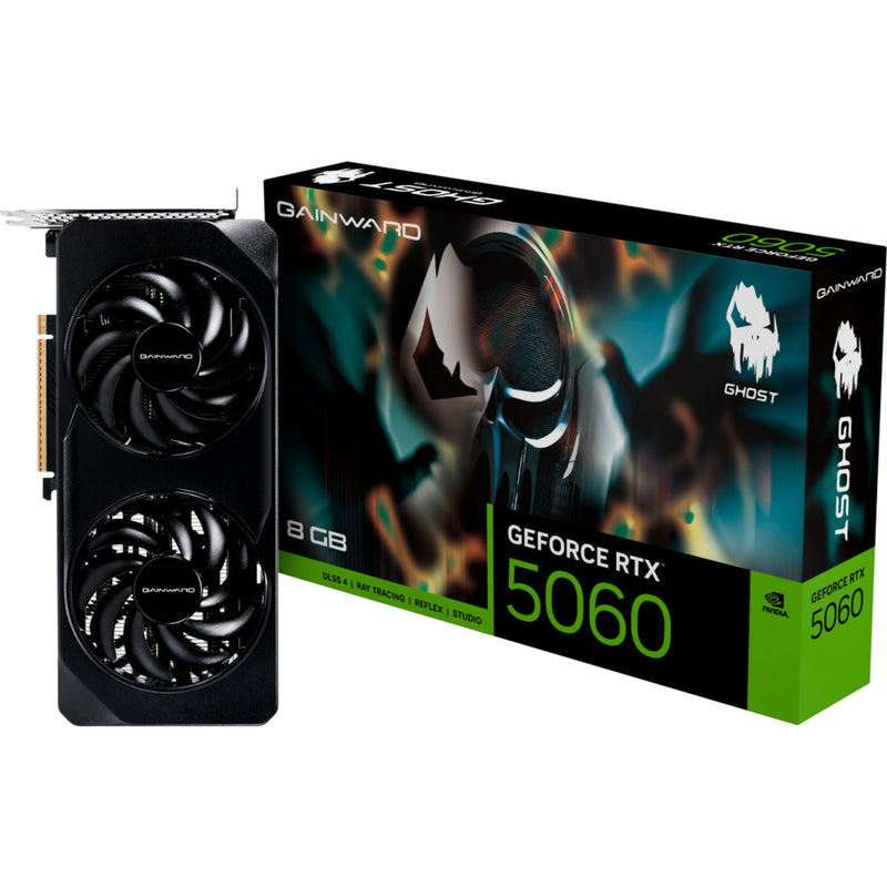 Afbeelding laden in galerijviewer, Gainward geforce rtx 5060 ghost 8gb grafische kaart (dlss 4, 3x displayport, 1x hdmi 2.1)
