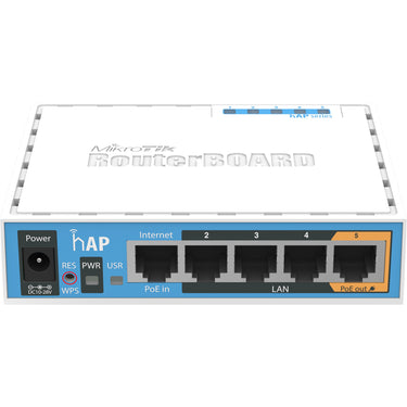 Mikrotik hap small home access point (rb951ui-2nd) (wit, qualcomm qca9531 cpu, poe, wifi 4)