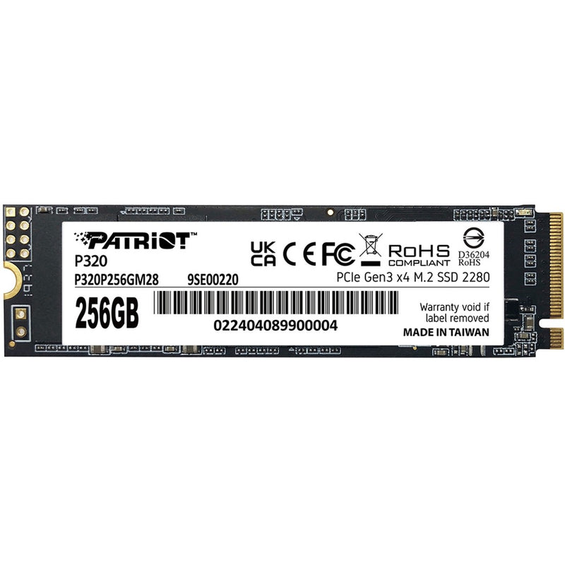 Afbeelding laden in galerijviewer, Patriot p320 256gb ssd (pcie 3.0 x4, nvme 1.3, m.2 2280)
