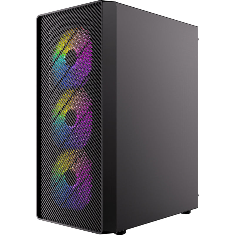Afbeelding laden in galerijviewer, Antec ax26 rgb elite midi tower behuizing (zwart | 3x usb-a | tempered glass)
