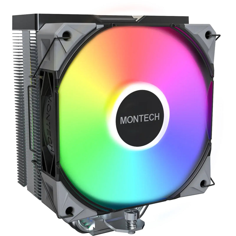Afbeelding laden in galerijviewer, Montech nx400 argb cpu-koeler (zwart, 4-pin pwm)
