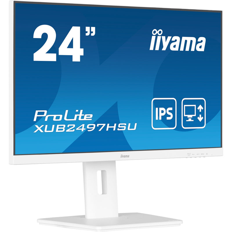Afbeelding laden in galerijviewer, Iiyama prolite xub2497hsu-w2 23.8 monitor (wit, hdmi, displayport, 2x usb-a, usb-b)
