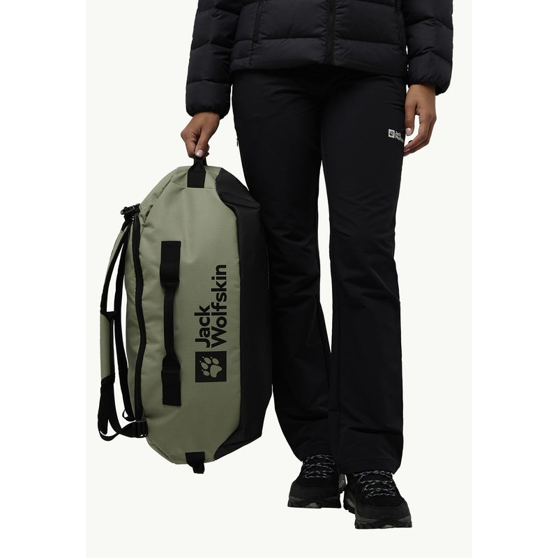 Afbeelding laden in galerijviewer, Jack wolfskin all-in duffle 35 rugzak (lichtgroen, 35 liter)
