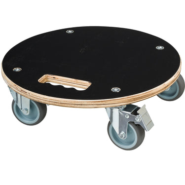 Nature planttrolley rond rolplank (zwart)