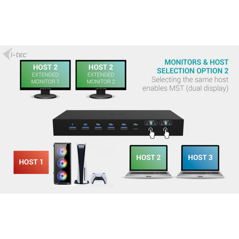 Afbeelding laden in galerijviewer, I-tec usb-c kvm dock pro dockingstation (zwart)
