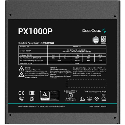 Deepcool px-p platinum modulaire 1000 watt voeding (5x pcie)