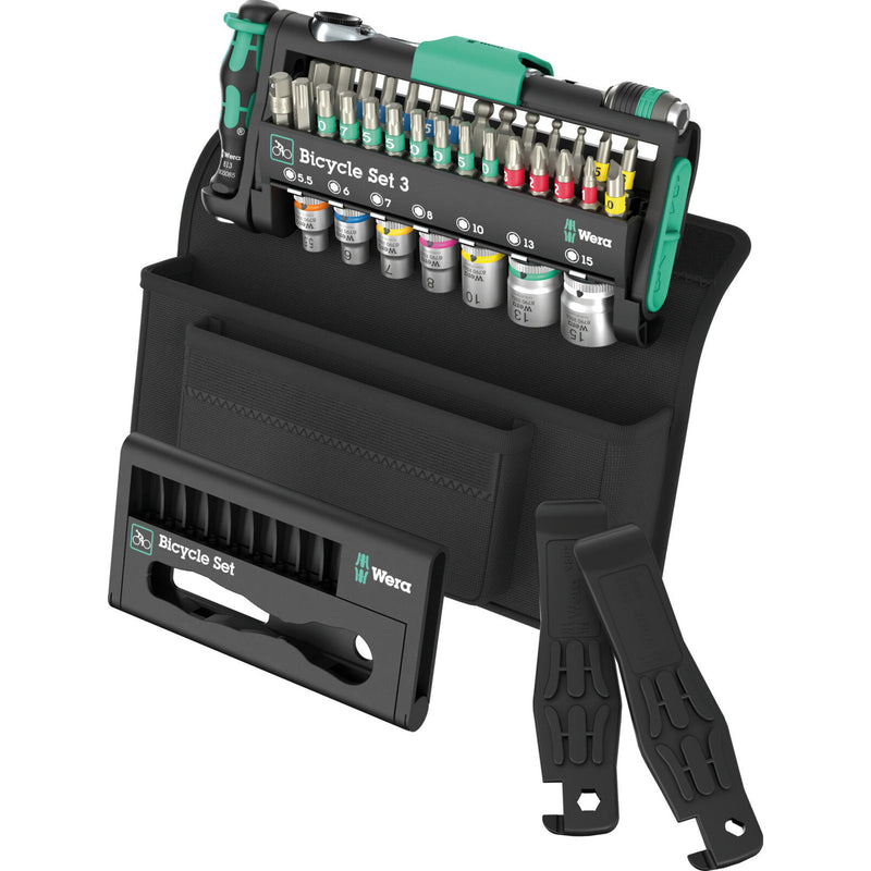 Afbeelding laden in galerijviewer, Wera bicycle set 3, 41‑delig gereedschapsset (zwart groen)
