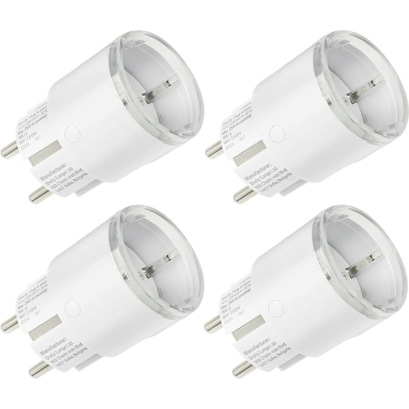 Afbeelding laden in galerijviewer, Shelly plug s gen3 slimme wifi, 4 stuks stekker (wit, matter, wifi, bluetooth)
