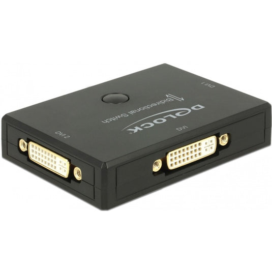 Delock dvi 2 - 1 switch bidirectional 4k 30 hz dvi switch (zwart)