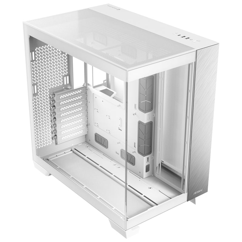 Afbeelding laden in galerijviewer, Antec c8 aluminum midi tower behuizing (wit zilver | 2x usb-a | 1x usb-c | tempered glass)
