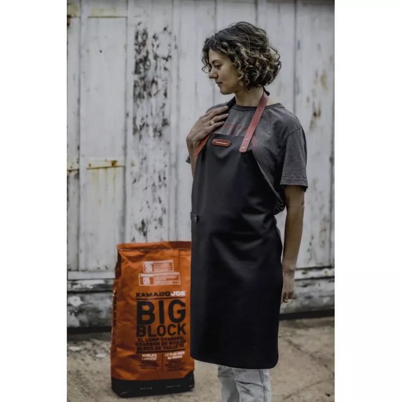 Afbeelding laden in galerijviewer, Kamado joe leren schort (bruin, one size fits all)
