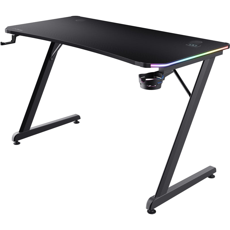Afbeelding laden in galerijviewer, Trust gxt 709 luminus rgb-gamingbureau gaming desk (zwart)
