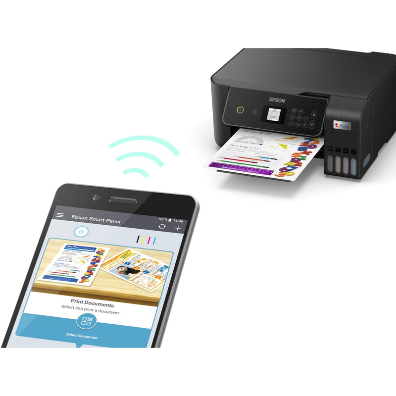 Afbeelding laden in galerijviewer, Epson ecotank et-2871 a4 multifunctionele wi-fi-printer met inkttank all-in-one inkjetprinter (zwart, scannen, kopiëren, wi-fi, inclusief tot 3 jaar inkt)
