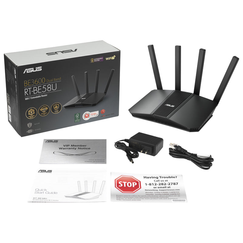Afbeelding laden in galerijviewer, Asus rt-be58u v2 router (zwart)
