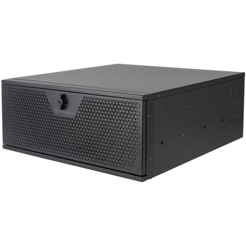 Afbeelding laden in galerijviewer, Silverstone rm44 rack behuizing (zwart | 4u | usb type-c | 2x 80mm casefan inbegrepen)
