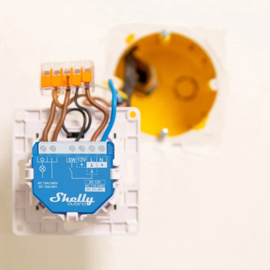 Shelly qubino wave 1 relais (blauw, 1-kanaals, z-wave)