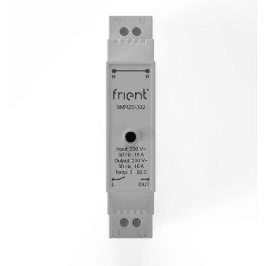 Frient smart din relay relais (lichtgrijs, zigbee)