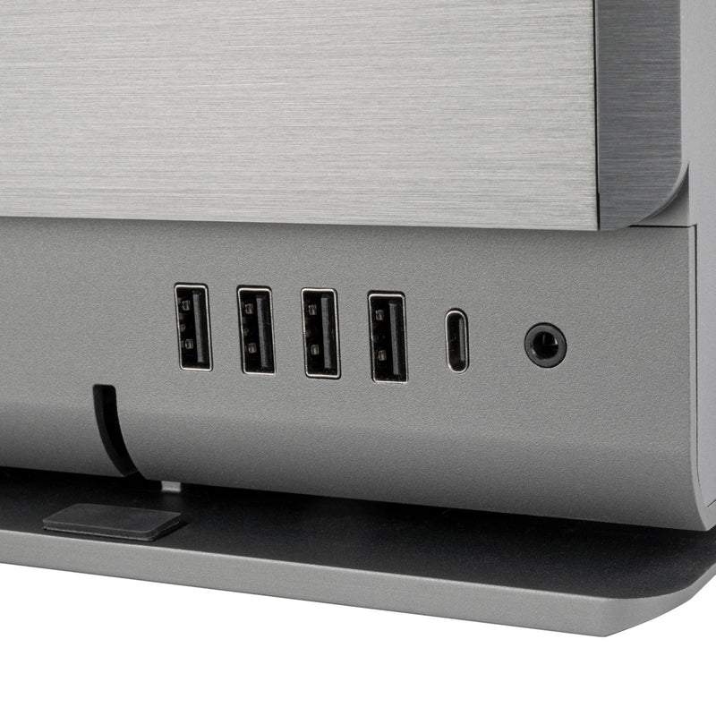 Afbeelding laden in galerijviewer, Silverstone crown 04 htpc behuizing (donkergrijs | 4x usb-a | 1x usb-c)
