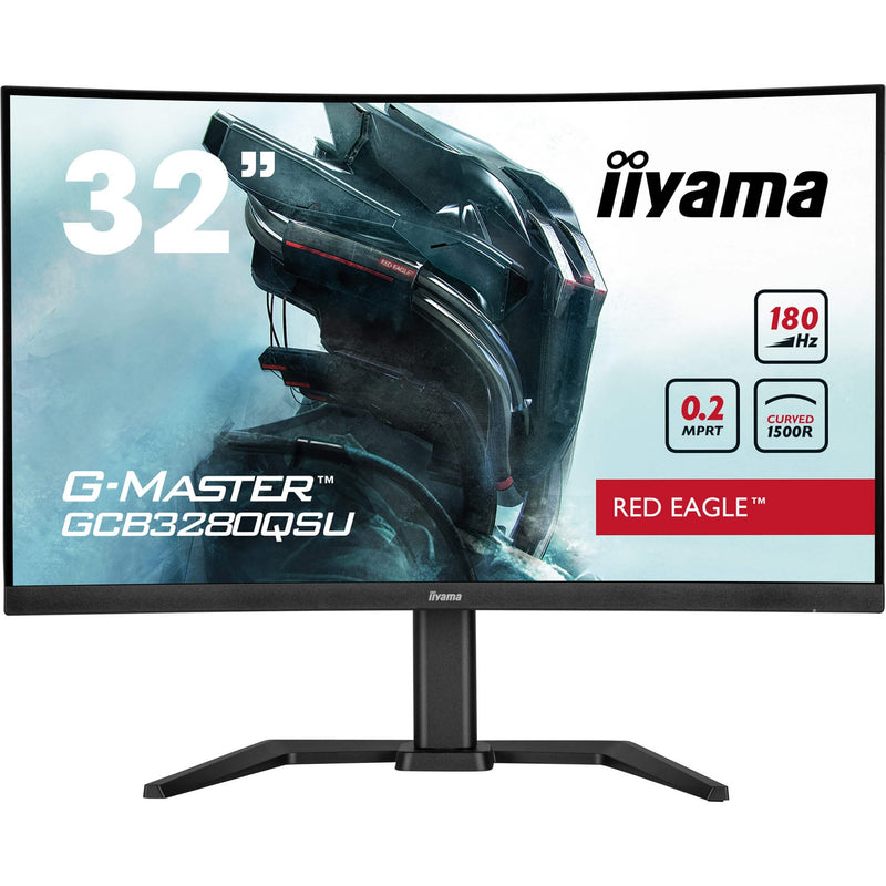 Afbeelding laden in galerijviewer, Iiyama g-master red eagle gcb3280qsu-b2 31.5 curved gaming monitor (zwart, 2x hdmi, displayport, 2x usb-a, usb-b, 180 hz)
