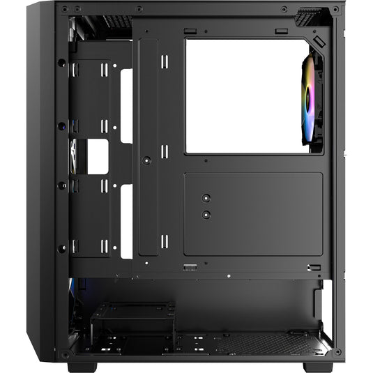 Antec ax67 argb midi tower behuizing (zwart | 3x usb-a | tempered glass)