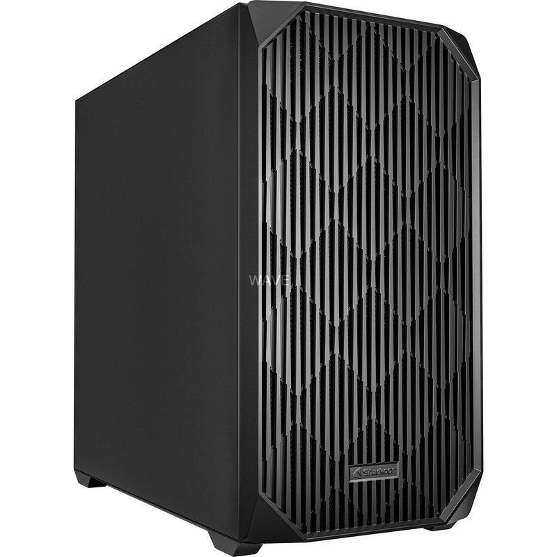 Afbeelding laden in galerijviewer, Sharkoon mk3 mini tower behuizing (zwart | 2x usb-a | 1x usb-c)
