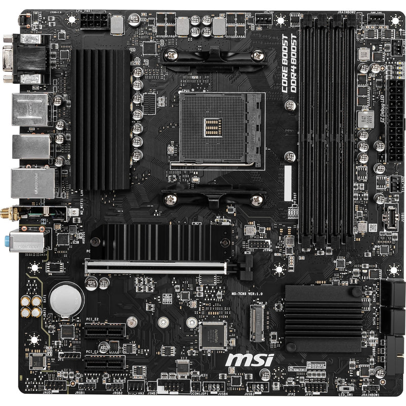 Afbeelding laden in galerijviewer, Msi b550m pro-vdh wifi socket am4 moederbord (zwart, raid, gb-lan, wi-fi 5, bt, sound, µatx)
