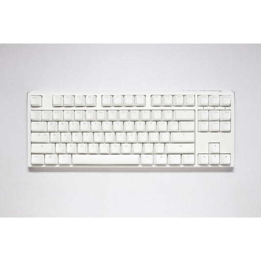 Ducky one 3 classic pure white tkl rgb mechanisch toetsenbord (wit, us lay-out (qwerty), cherry mx red, 80% (tkl), rgb leds, double-shot pbt, hot-swappable, quack mechanics)