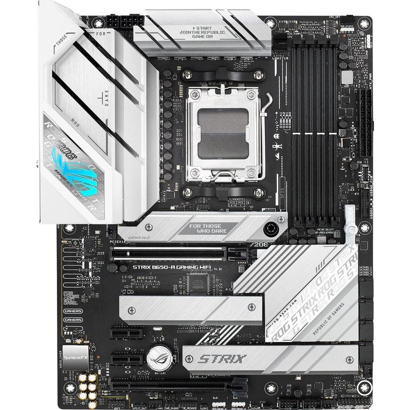 Afbeelding laden in galerijviewer, Asus rog strix b650-a gaming wifi socket am5 moederbord (zilver, raid, 2.5 gb-lan, wi-fi 6e, bt, sound, atx)
