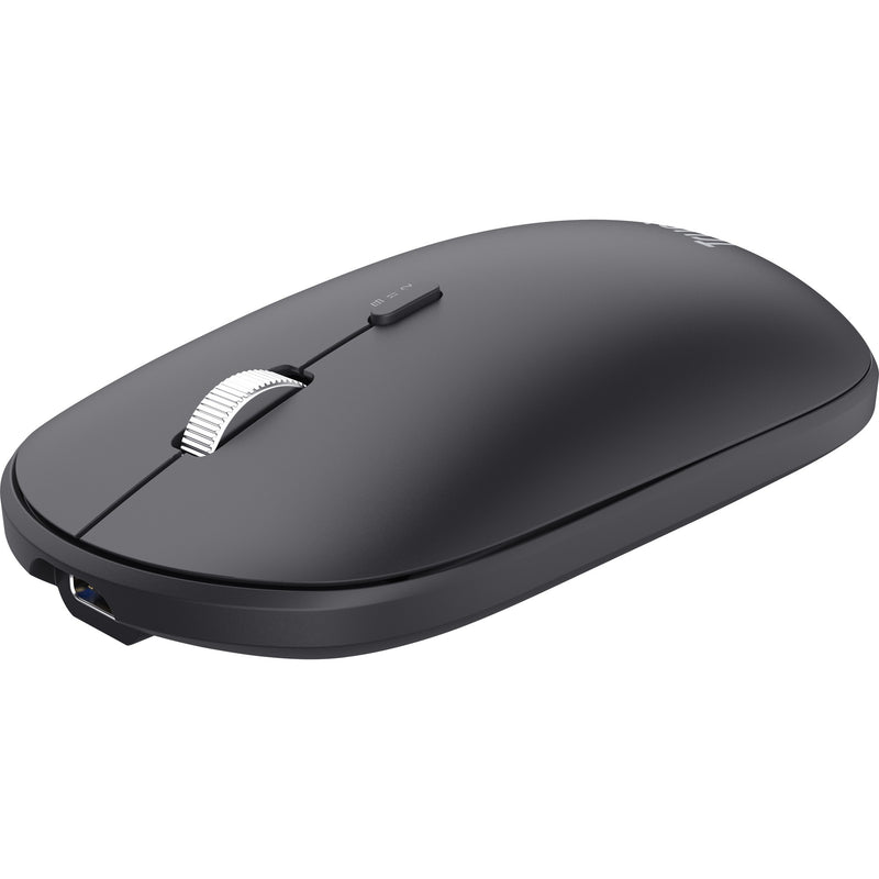 Afbeelding laden in galerijviewer, Trust lyra multi-device wireless keyboard mouse desktopset (zwart, us lay-out (qwerty), scissor switches, 65%, 800 - 1.600 dpi, 2,4 ghz usb, bluetooth)
