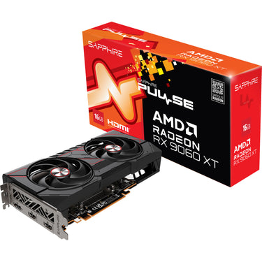 Sapphire radeon rx 9060 xt pulse 16gb oc grafische kaart (zwart rood, 1x displayport, 2x hdmi)