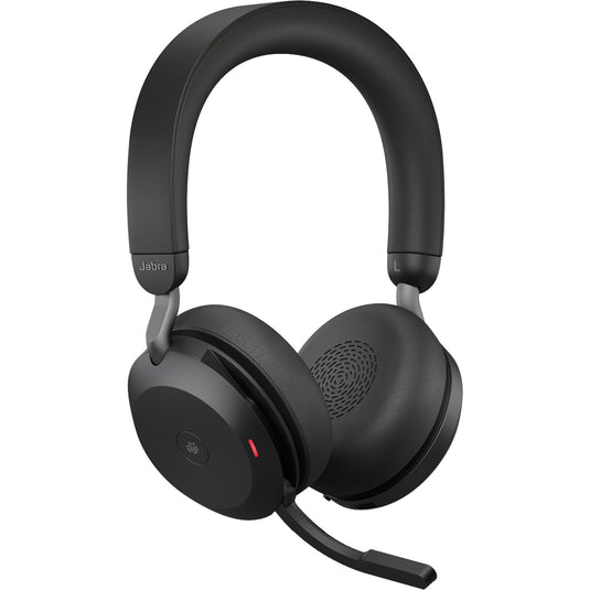 Jabra evolve2 75 on-ear headset (zwart, link380c, microsoft teams)