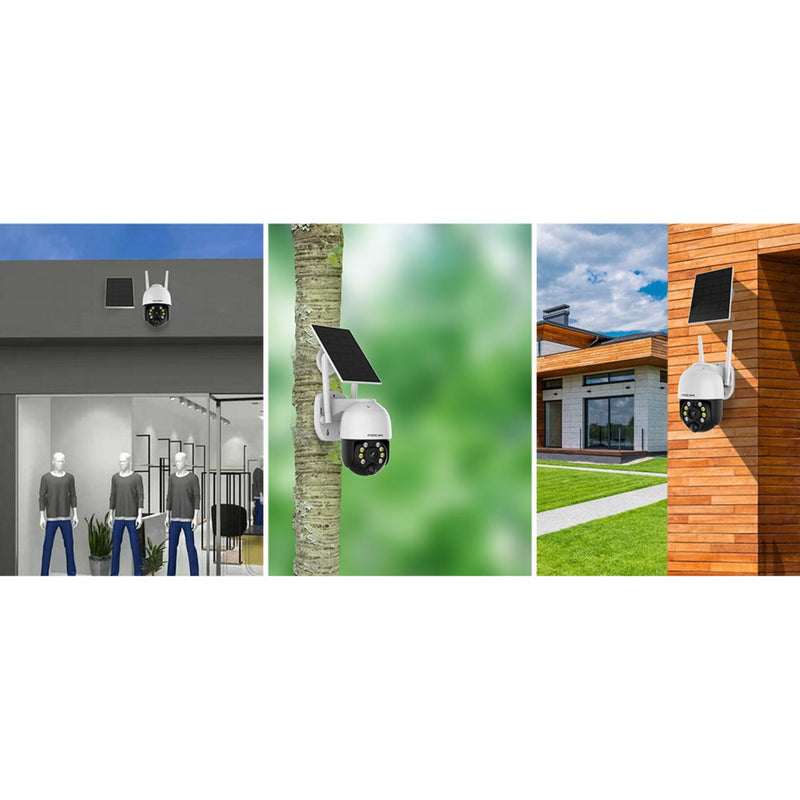 Afbeelding laden in galerijviewer, Foscam b4, 100% draadloze 2k 4mp pan tilt batterijcamera (wit)

