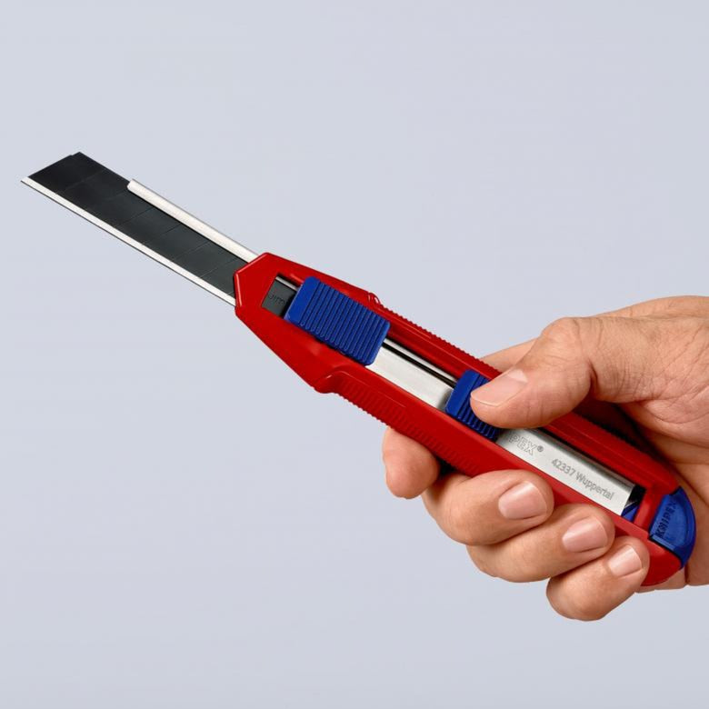 Afbeelding laden in galerijviewer, Knipex cutix universele mes stanleymes (rood blauw, incl. 2 mesbladen)
