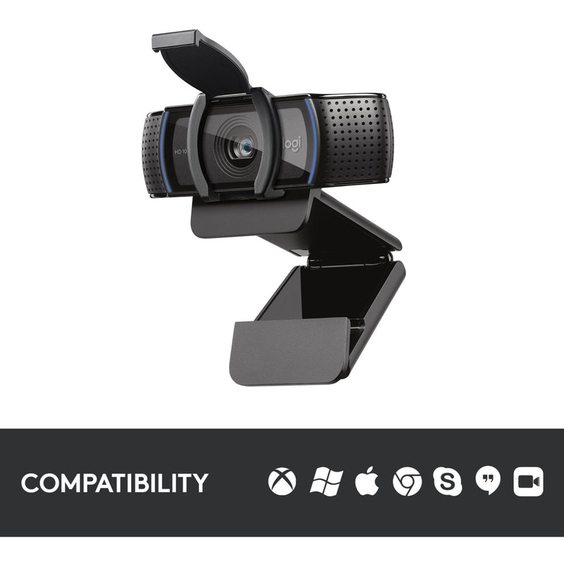 Afbeelding laden in galerijviewer, Logitech c920s pro hd webcam (zwart)
