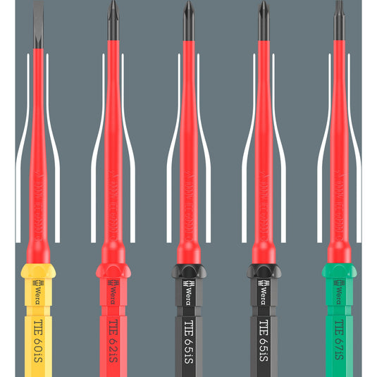 Wera kraftform kompakt vde 17 ra imperial 1 schroevendraaier (rood geel, 17‑delig)