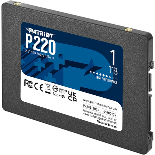Patriot p220 1 tb ssd (zwart, sata iii 6 gb s)