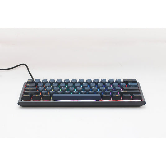 Ducky one 3 pro mini rgb mechanisch gaming toetsenbord (zwart, us lay-out (qwerty), cherry mx2a blue, 60%, rgb led, double-shot pbt, quack mechanics, hot swap)