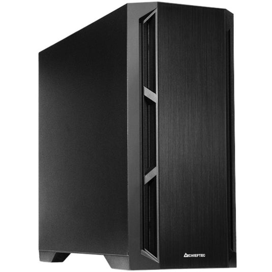 Chieftec apex q midi tower behuizing (zwart | 2x usb-a | 1x usb-c)