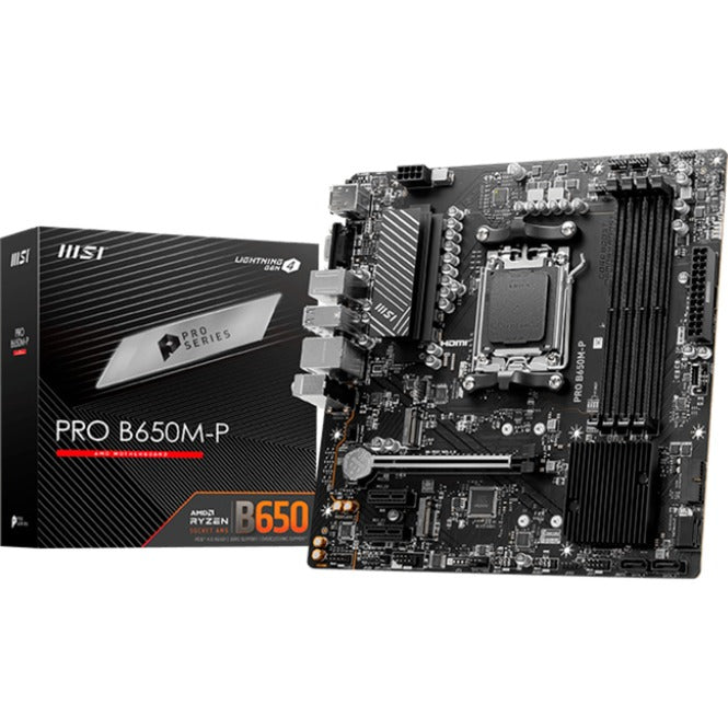 Afbeelding laden in galerijviewer, Msi pro b650m-p socket am5 moederbord (zwart, raid, 2.5 gb-lan, sound, µatx)

