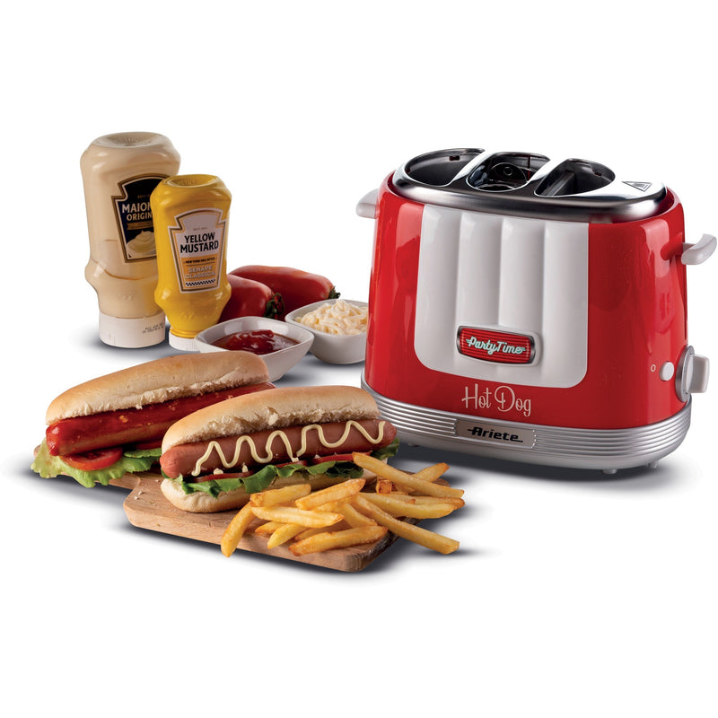 Afbeelding laden in galerijviewer, Ariete party time hotdogmaker 0206 00 hot dog maker (rood wit)
