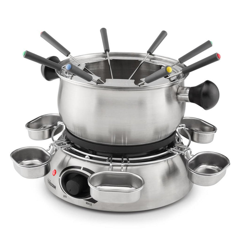 Afbeelding laden in galerijviewer, Tristar fo-1100 fondue (roestvrij staal, 8 personen, 1300 w, geschikt voor olie, chocolade en kaas)
