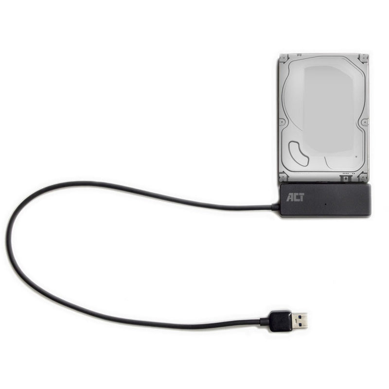 Afbeelding laden in galerijviewer, Act connectivity usb 3.2 gen1 naar 2,5 3,5 inch sata adapterkabel voor ssd hdd (zwart, usb 3.2 (5 gbit s))
