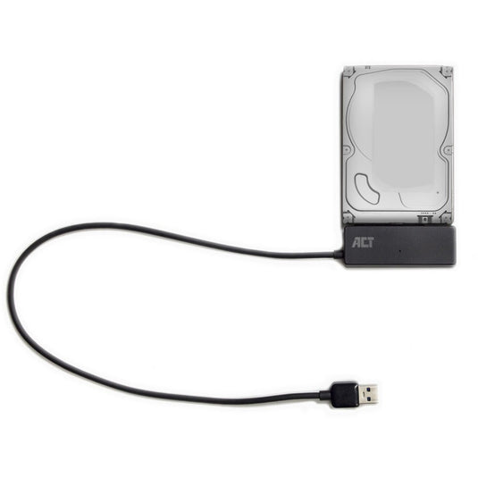 Act connectivity usb 3.2 gen1 naar 2,5 3,5 inch sata adapterkabel voor ssd hdd (zwart, usb 3.2 (5 gbit s))