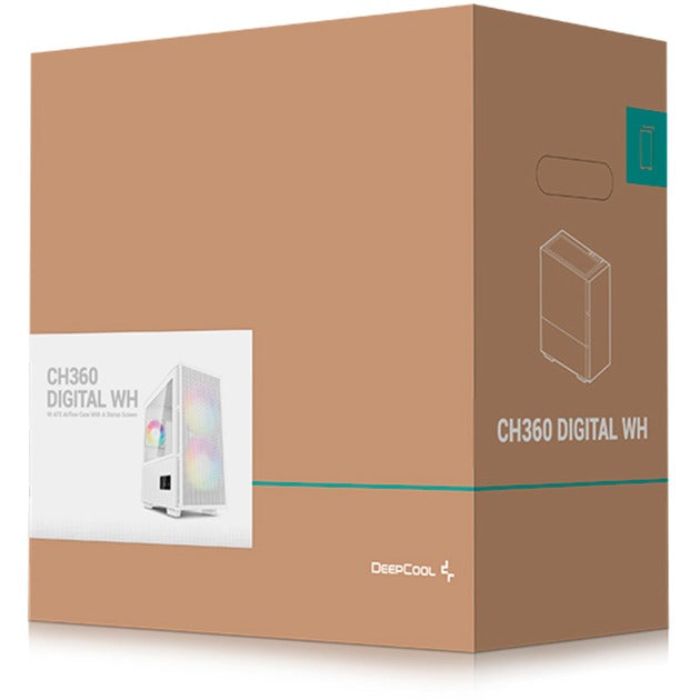 Afbeelding laden in galerijviewer, Deepcool ch360 digital mini tower behuizing (wit | 1x usb-a | 1x usb-c | rgb | tempered glass)
